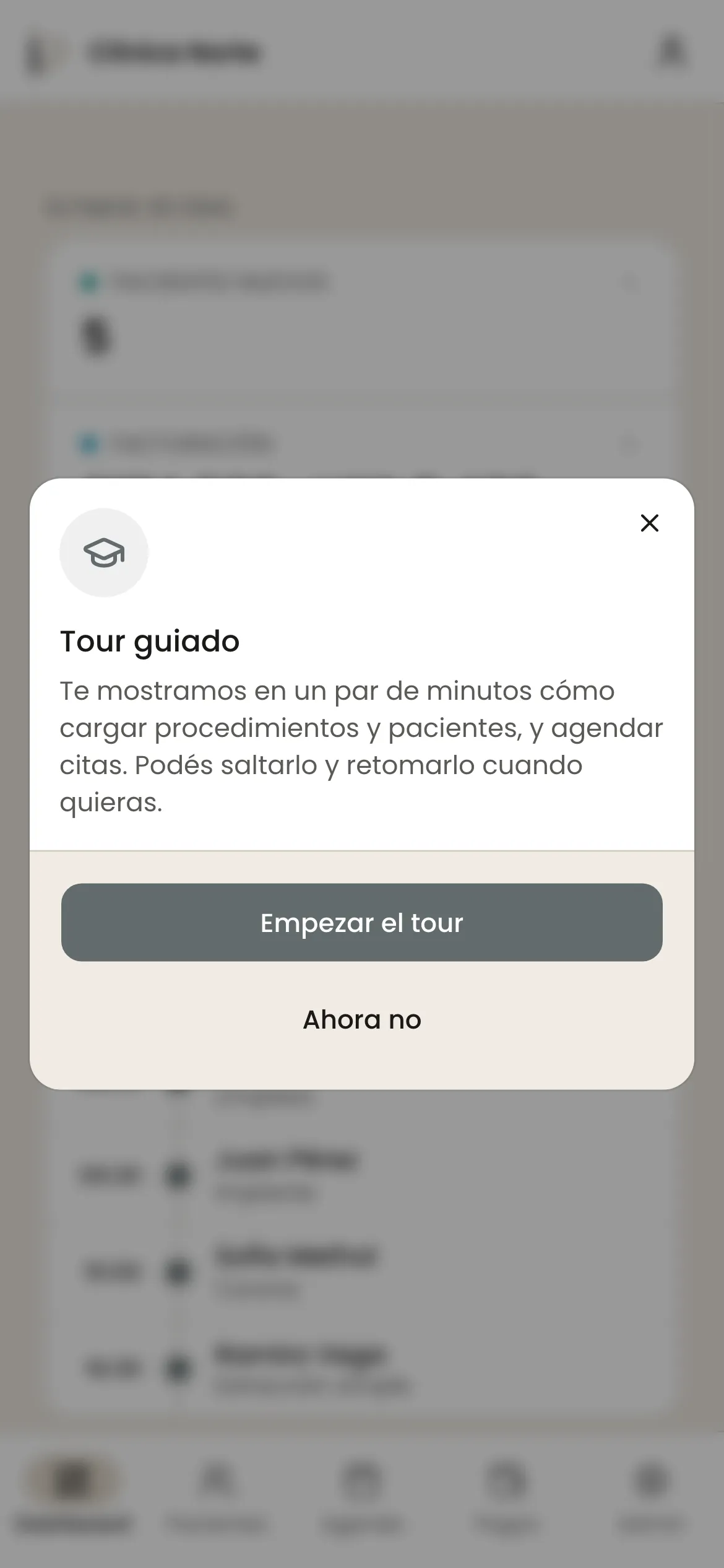IndeProf con el tour guiado en el celular